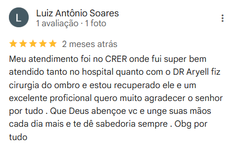 Depoimento de paciente do Dr. Aryell Assis