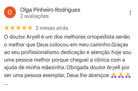 Depoimento de paciente do Dr. Aryell Assis