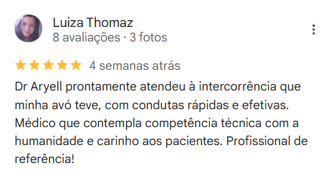 Depoimento de paciente do Dr. Aryell Assis