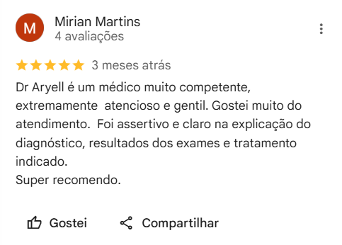 Depoimento de paciente do Dr. Aryell Assis