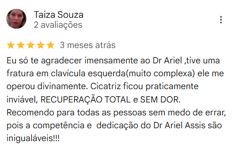 Depoimento de paciente do Dr. Aryell Assis