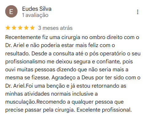 Depoimento de paciente do Dr. Aryell Assis